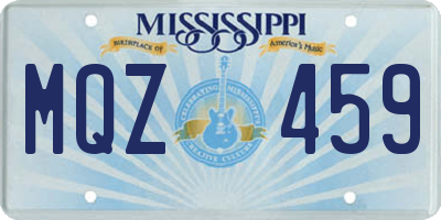 MS license plate MQZ459