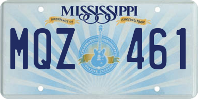 MS license plate MQZ461