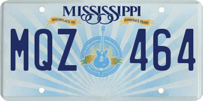 MS license plate MQZ464