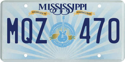 MS license plate MQZ470
