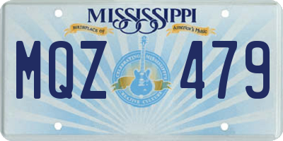 MS license plate MQZ479