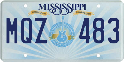 MS license plate MQZ483