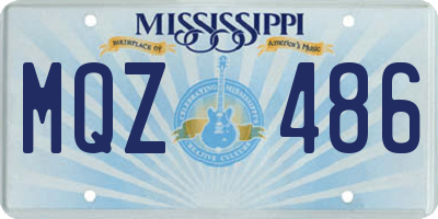 MS license plate MQZ486