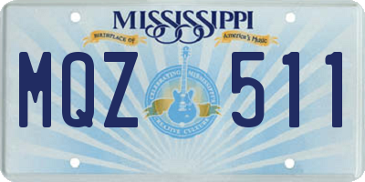 MS license plate MQZ511
