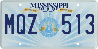 MS license plate MQZ513