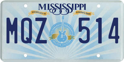 MS license plate MQZ514