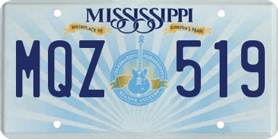 MS license plate MQZ519