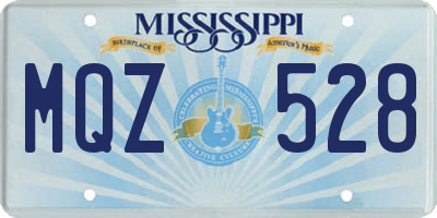 MS license plate MQZ528