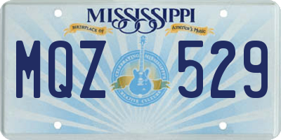 MS license plate MQZ529