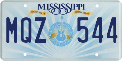 MS license plate MQZ544