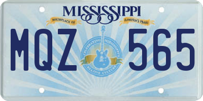 MS license plate MQZ565
