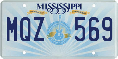 MS license plate MQZ569