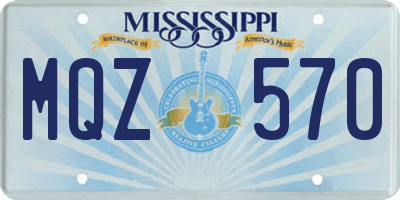 MS license plate MQZ570