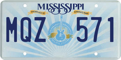 MS license plate MQZ571