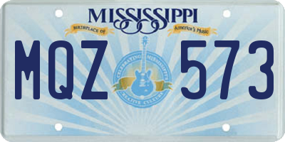 MS license plate MQZ573