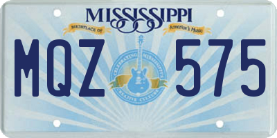 MS license plate MQZ575