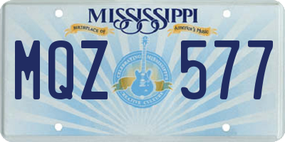 MS license plate MQZ577