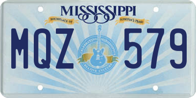 MS license plate MQZ579