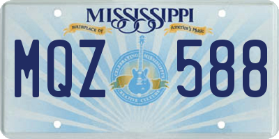 MS license plate MQZ588