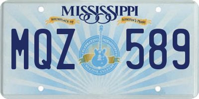 MS license plate MQZ589