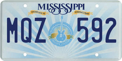 MS license plate MQZ592