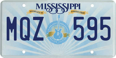 MS license plate MQZ595