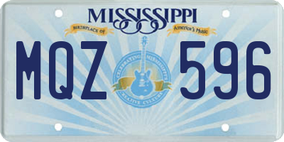MS license plate MQZ596