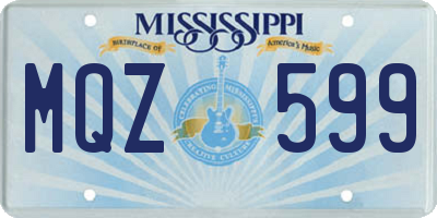 MS license plate MQZ599