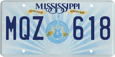 MS license plate MQZ618