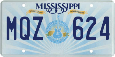 MS license plate MQZ624