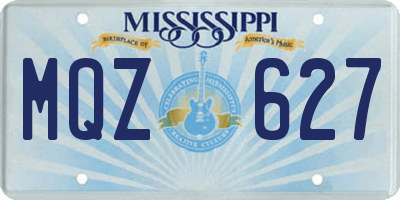 MS license plate MQZ627