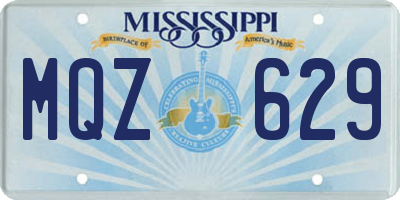 MS license plate MQZ629