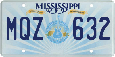 MS license plate MQZ632
