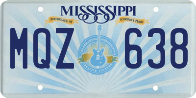 MS license plate MQZ638