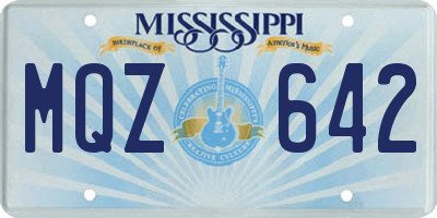 MS license plate MQZ642