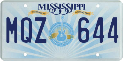 MS license plate MQZ644
