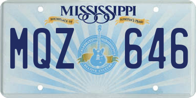 MS license plate MQZ646