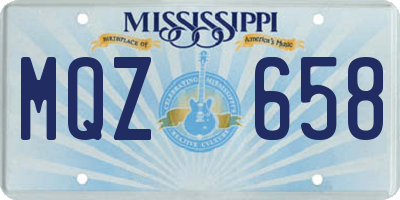 MS license plate MQZ658