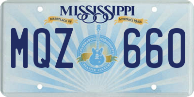 MS license plate MQZ660