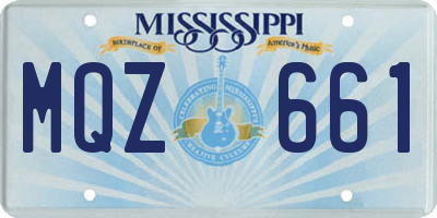 MS license plate MQZ661