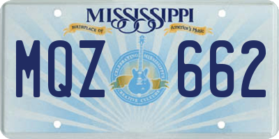MS license plate MQZ662
