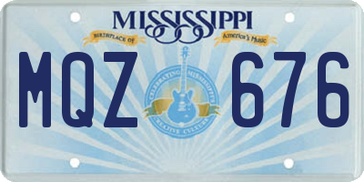 MS license plate MQZ676
