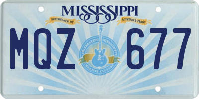 MS license plate MQZ677