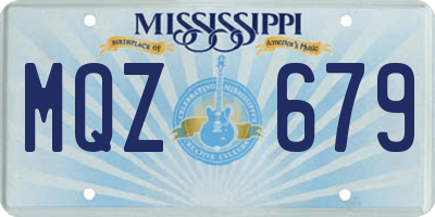 MS license plate MQZ679
