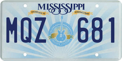 MS license plate MQZ681