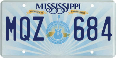 MS license plate MQZ684