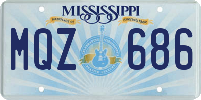 MS license plate MQZ686