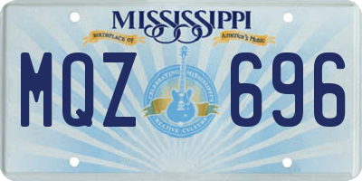 MS license plate MQZ696