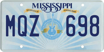 MS license plate MQZ698