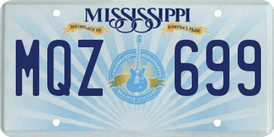 MS license plate MQZ699